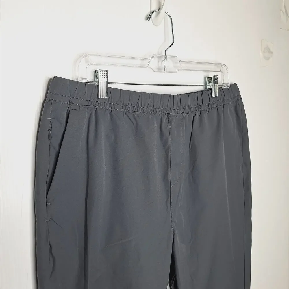Banana Republic Men's Jogger Pants Performance Stretch Large Gray Drawstring